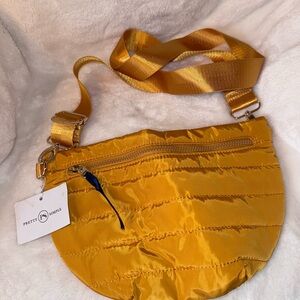 Pretty Simple Quilted Crossbody Bag in Golden Yellow - NWT